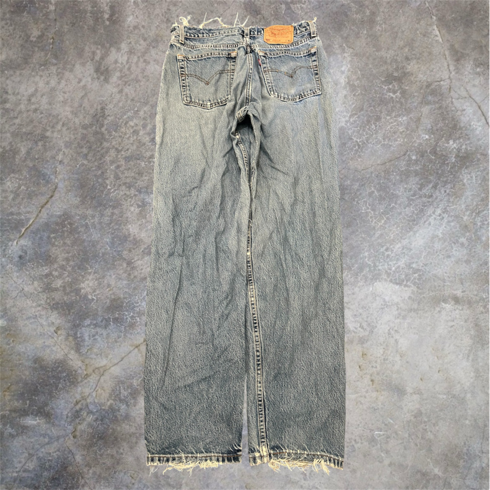 Vintage Levi's 560 Loose Fit Straight Leg Distressed Denim Jeans